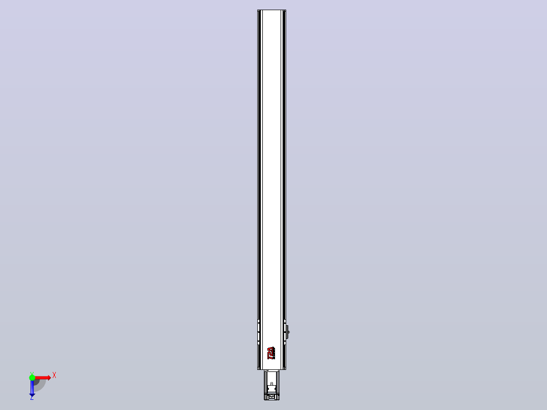 日规模组半封闭丝杆TPA-HNR-110D-1610C-L1150-M-C-P40-N3俯视图