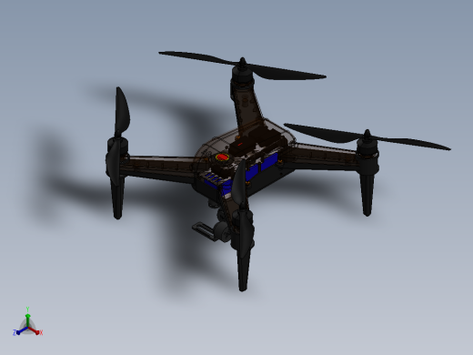 迷你无人机模型3D图纸 Solidworks设计正等轴测缩略图