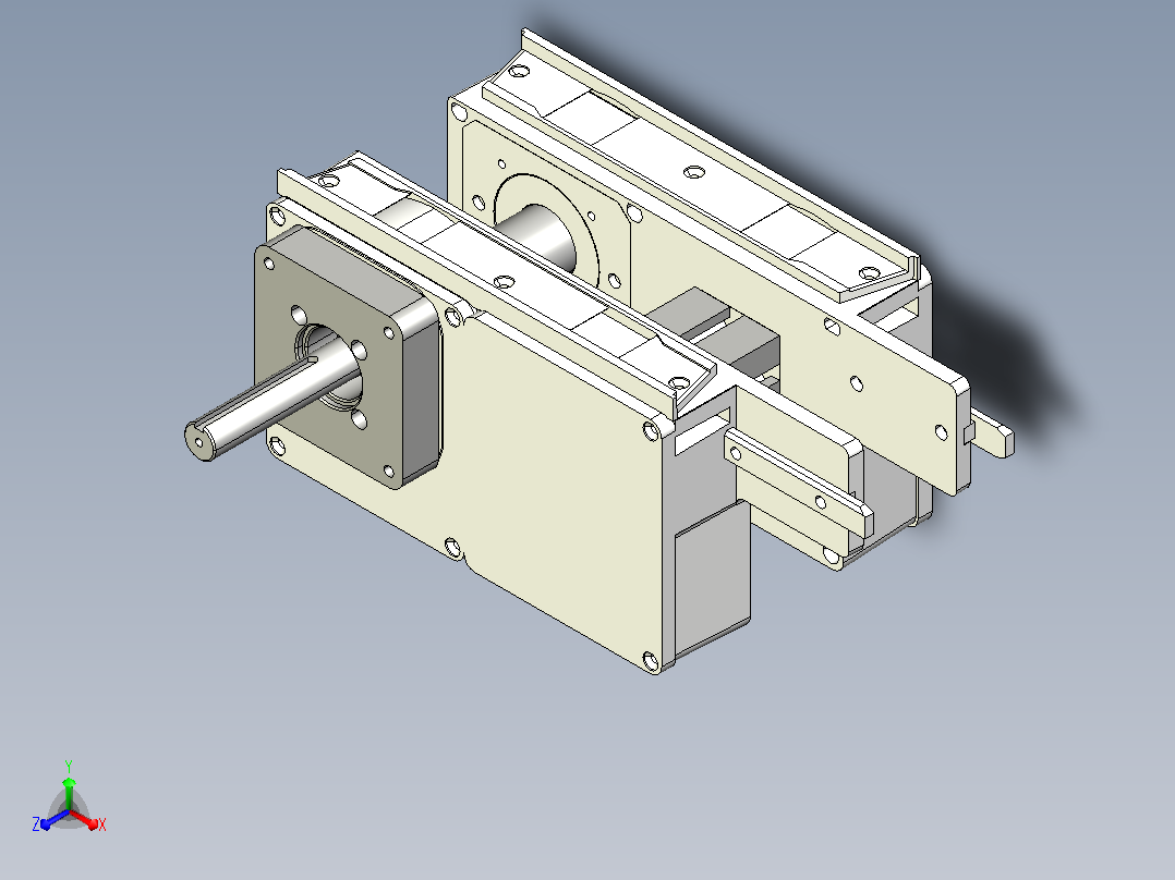 MK1HTL-100GF-W160-C1片基带头部双驱动正等轴测图