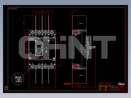 NXMLE-400(630) 4P剩余电流动作断路器外形安装尺寸图202209缩略图