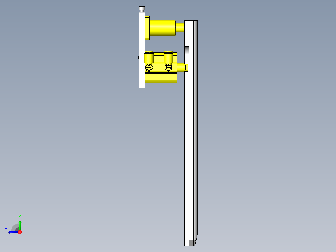 圆柱工件用夹头右视图