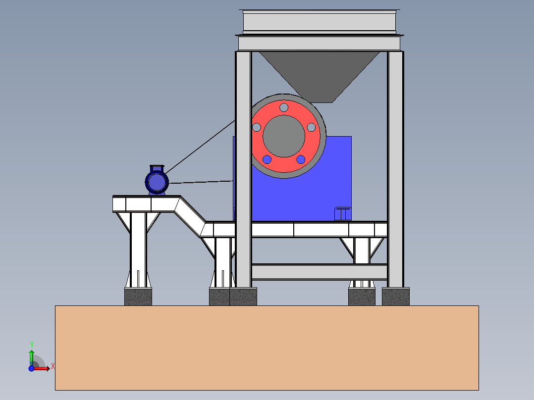 颚式破碎机粉碎机SW2014含所有特征前视图