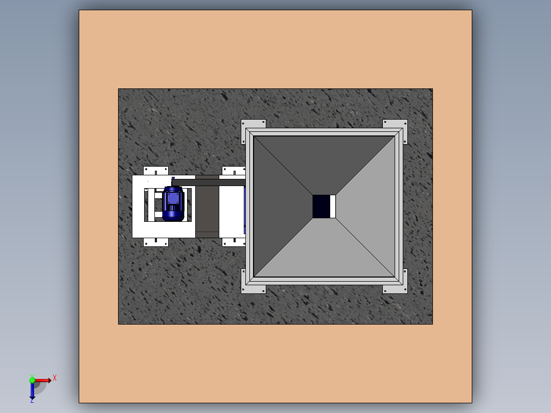 颚式破碎机粉碎机SW2014含所有特征俯视图