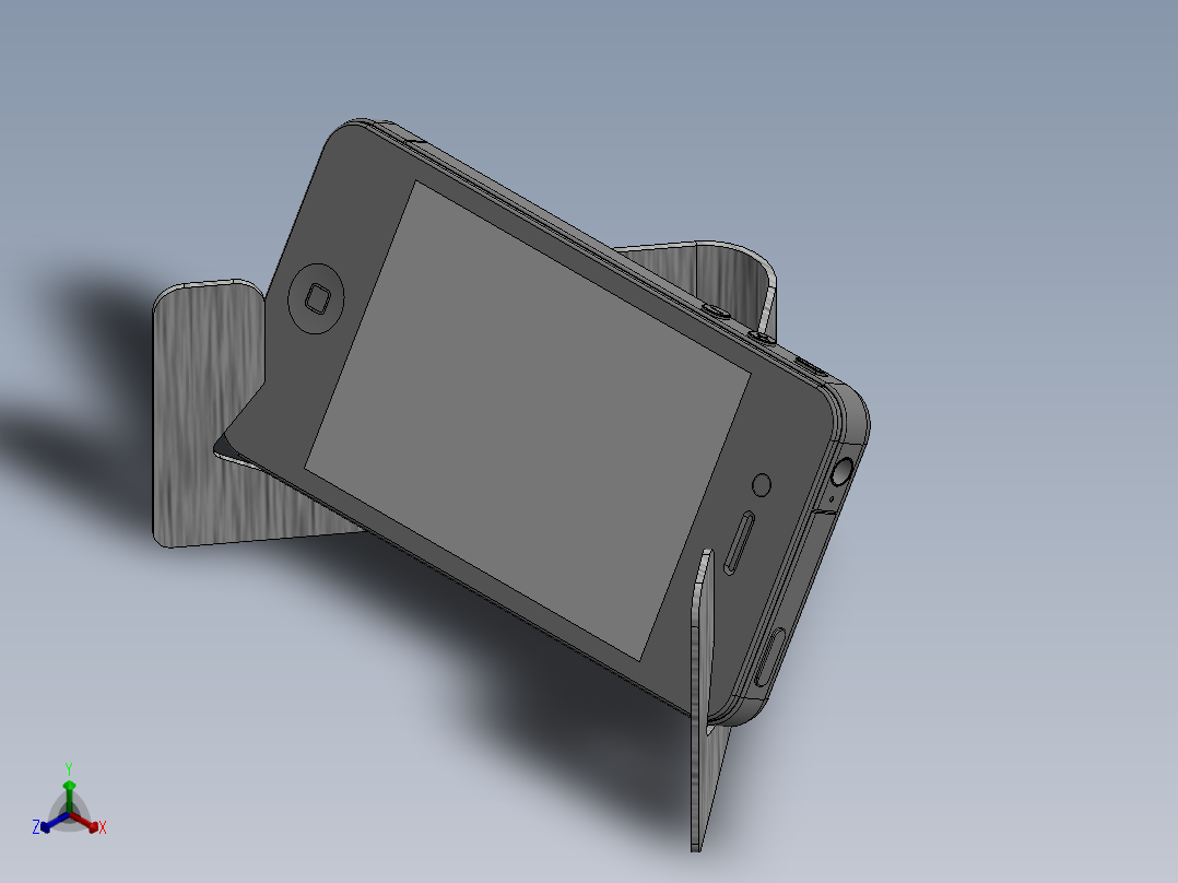 手机支架正等轴测图