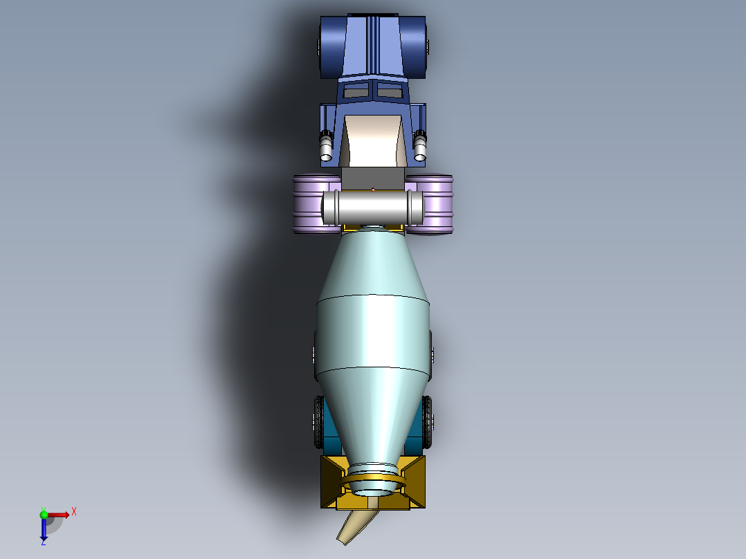 白士莹-水泥搅拌车俯视图