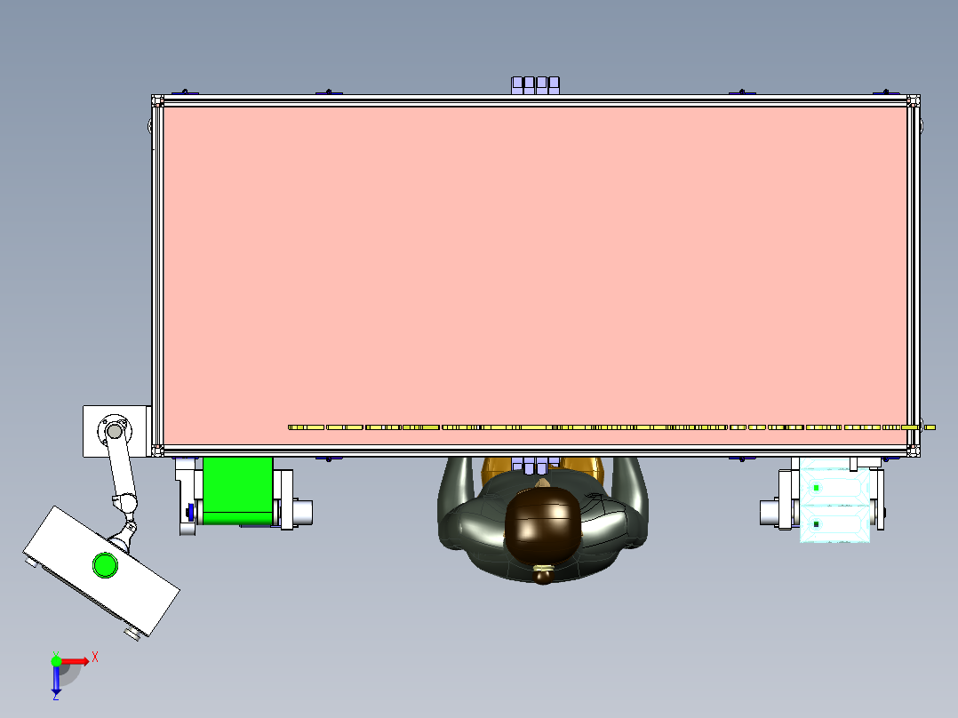 A3_全自动手机外壳打磨抛光机俯视图