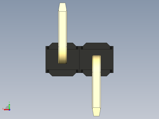 彩色公排针 100mil 2.54mm 系列-DS1022_black_02p_100mil_Type_SMT_R2_rev1.0后视缩略图