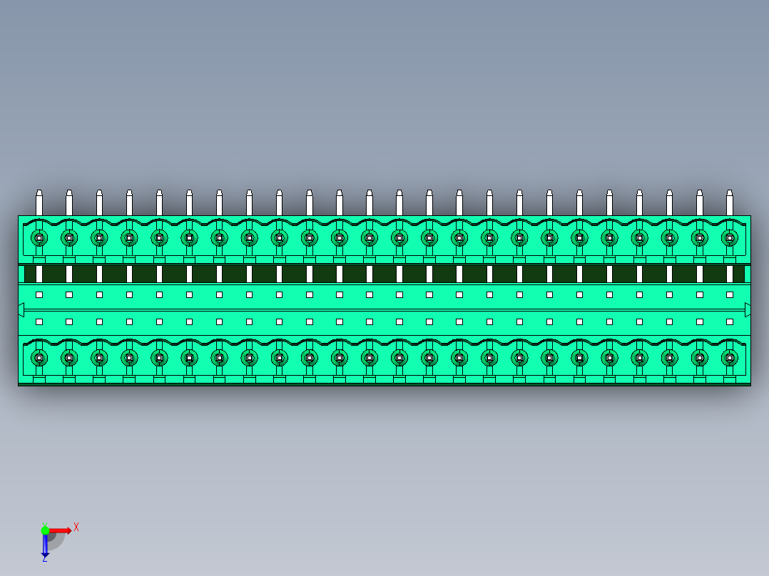 DEGSON 2EDG 系列 5.0mm 可插拔接线端子组-2EDGRH-5.0-48P-14-00AH俯视图
