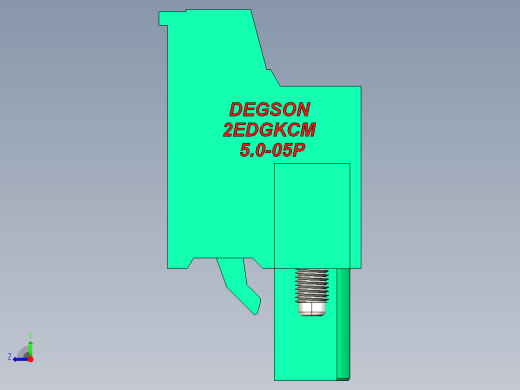 DEGSON 2EDG（M） 系列 5.0mm 螺丝锁紧可插拔接线端子组-2EDGKCM-5.0-05P-14-00AH右视缩略图