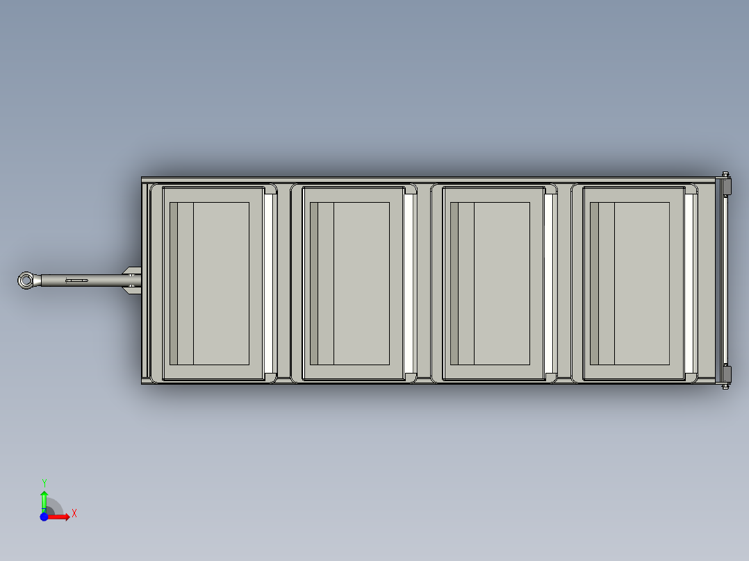 垃圾拖车前视图