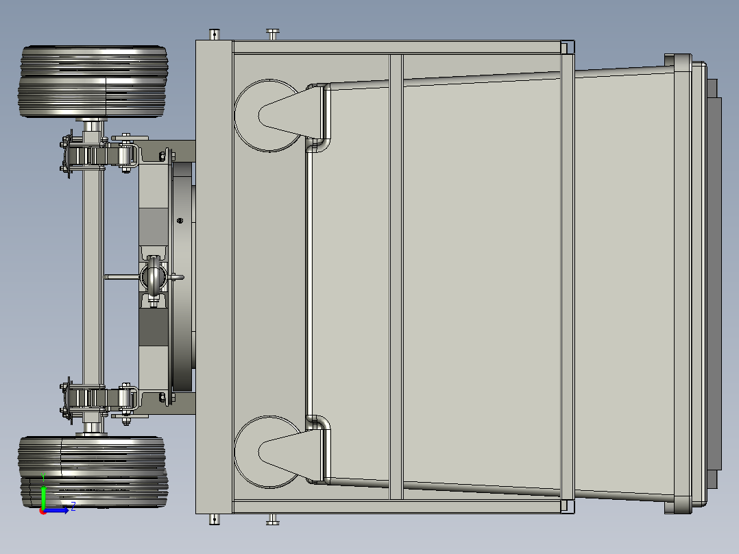 垃圾拖车左视图