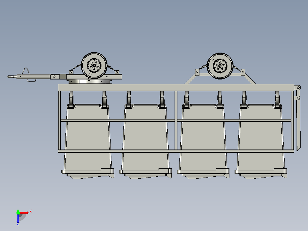 垃圾拖车俯视图