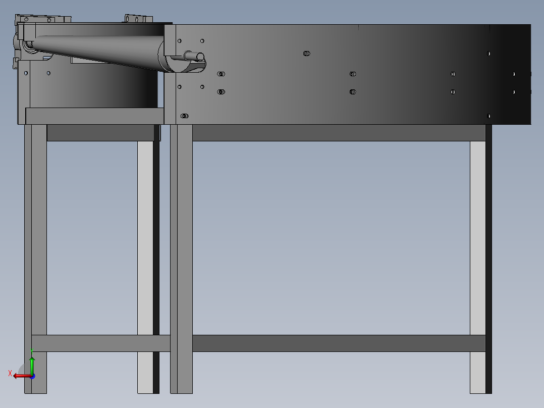 90°转弯机后视图