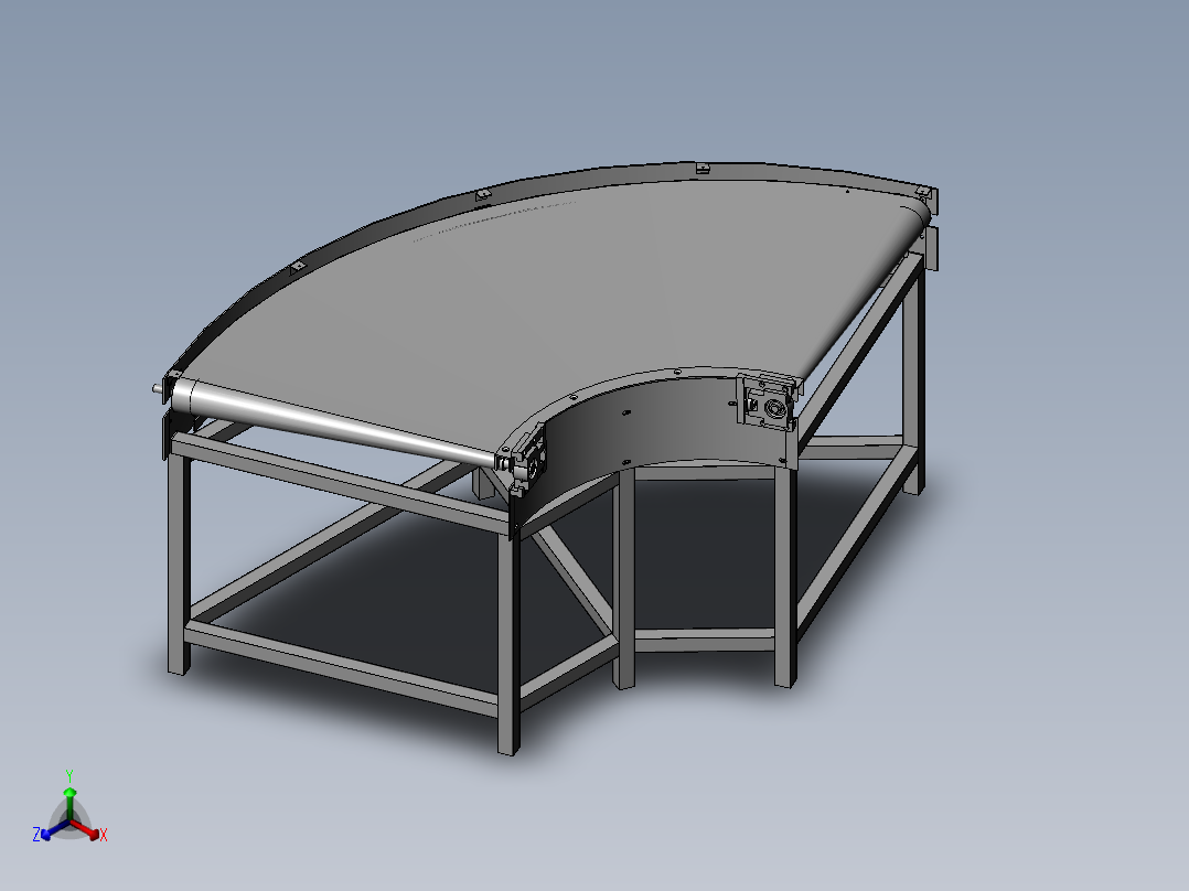 90°转弯机正等轴测图