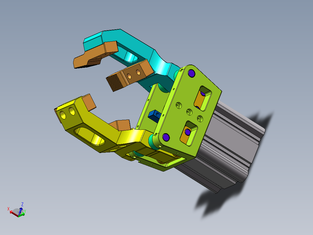 气爪图纸3D图纸 H832 非标自动化设备3D图纸3D模型