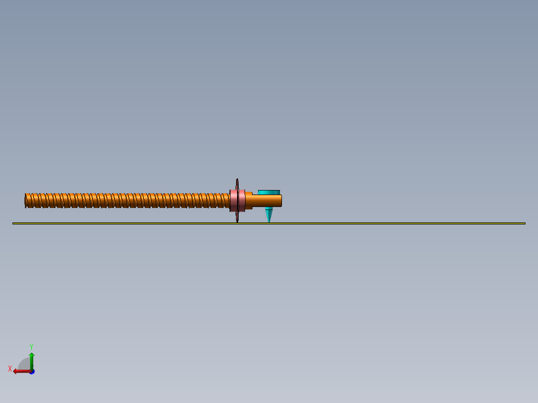 螺杆螺母旋转运动后视图