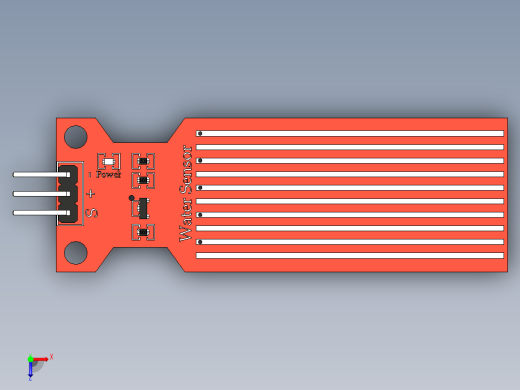 Arduino水位传感器俯视缩略图