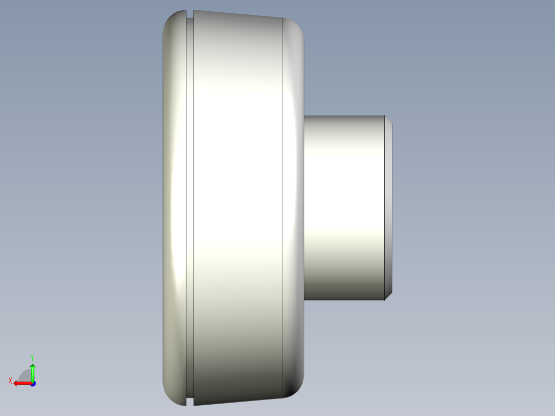 人體工學型把手(母牙)ELK-3D多系列多零件图纸模型后视图