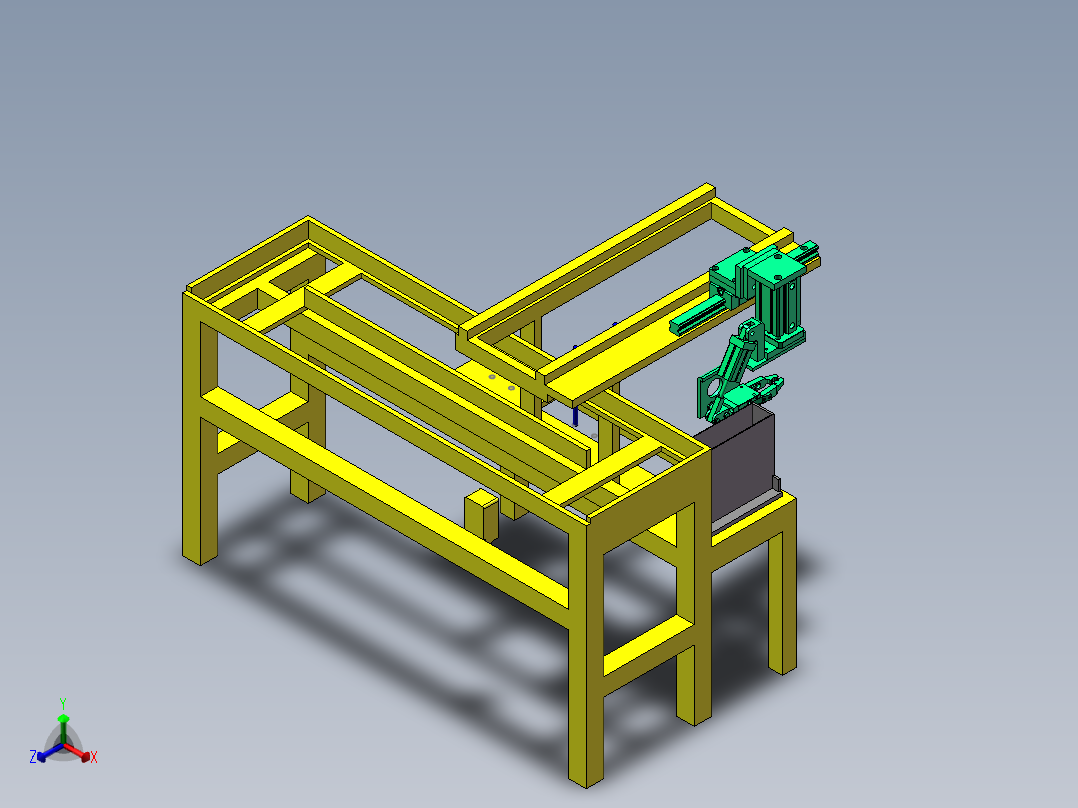 叶片装配生产线正等轴测图