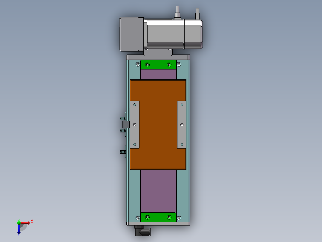 MCB同步带全封闭MCB14-RU-200W俯视图