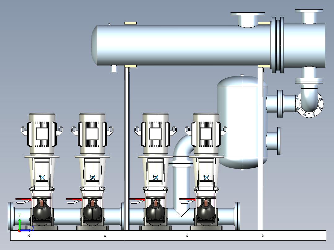 8泵热水器左视图