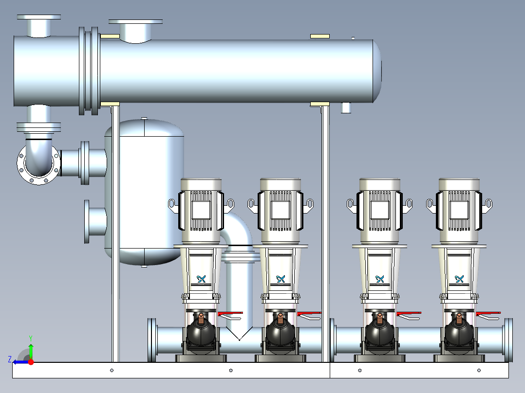 8泵热水器右视图
