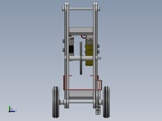 行走的机器2CAD-SolidWorks-step格式左视缩略图