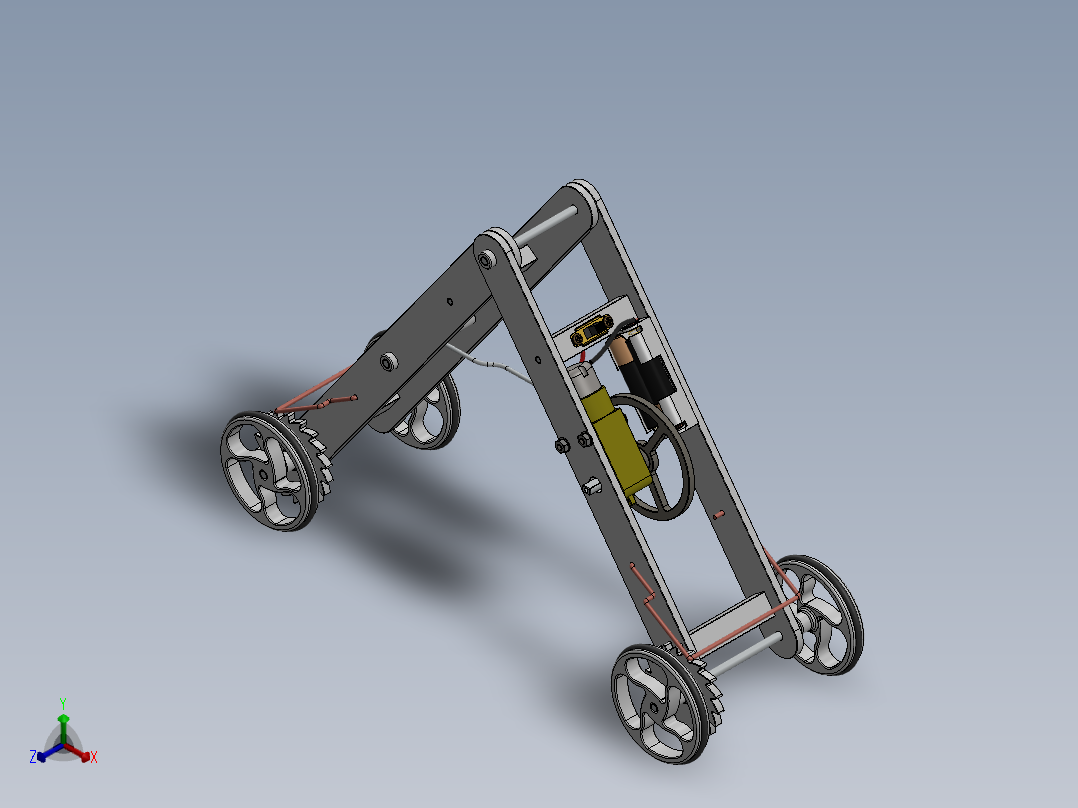行走的机器2CAD-SolidWorks-step格式正等轴测图