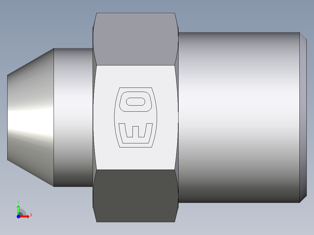 卡套式工业通用硬管接头EO_Weld_connector_AS08SX前视图