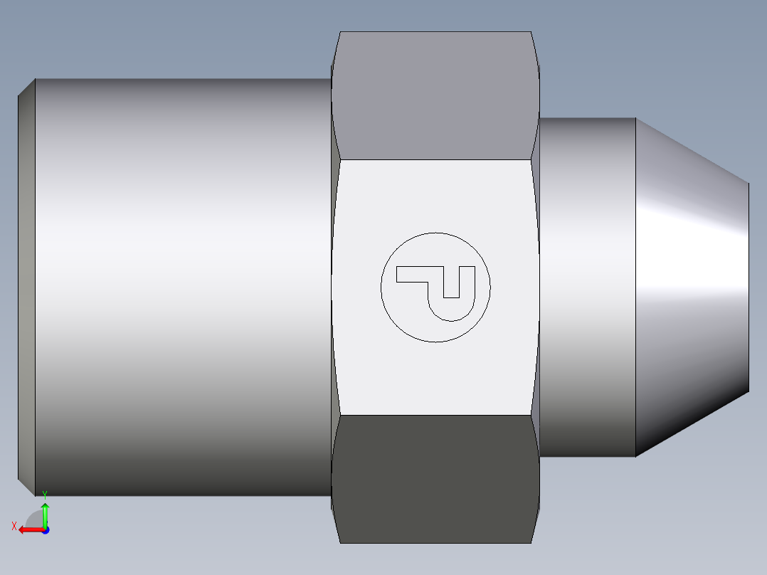 卡套式工业通用硬管接头EO_Weld_connector_AS08SX后视图