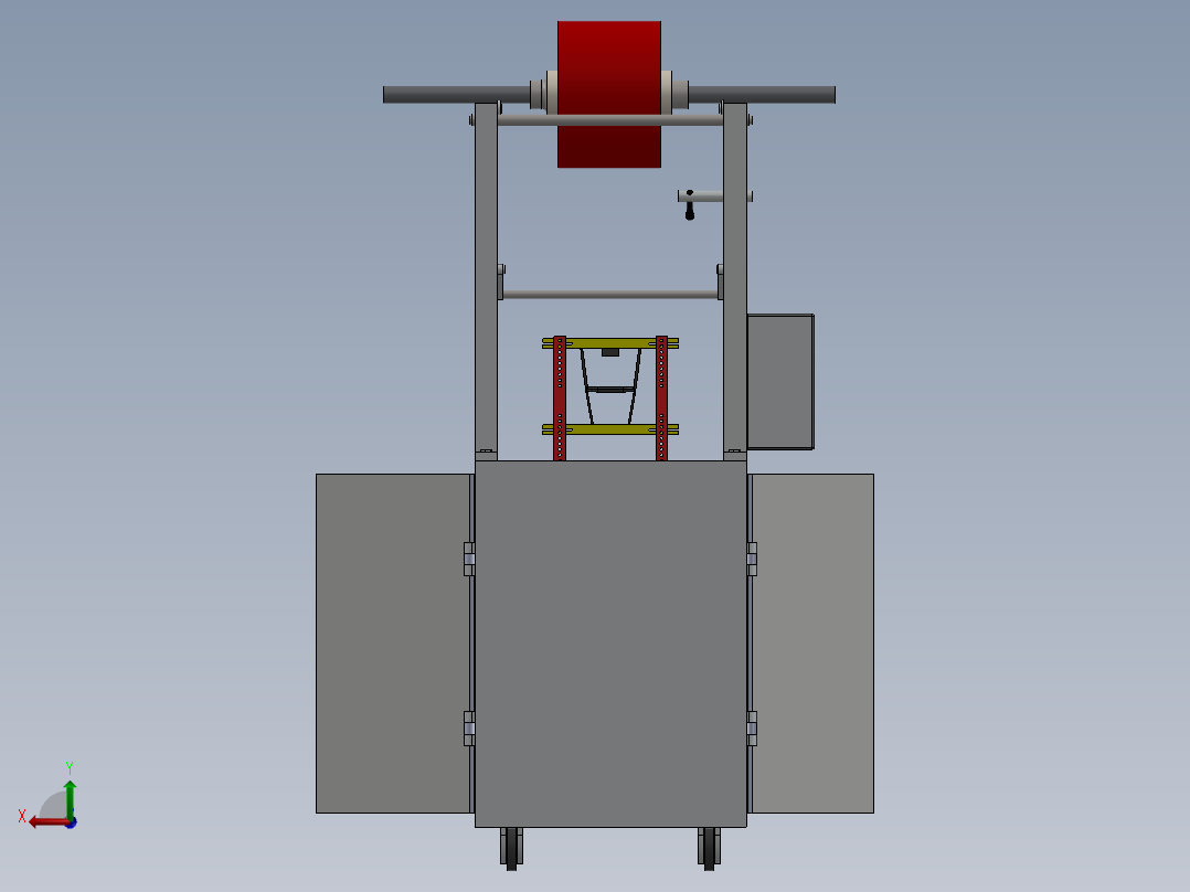0.5或1公斤包装机三维建模图纸 Solidworks设计 附igs格式后视图