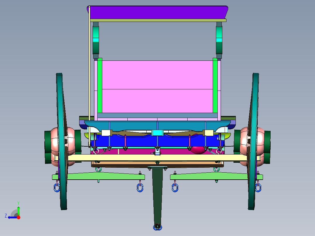 民国时期老马车右视图