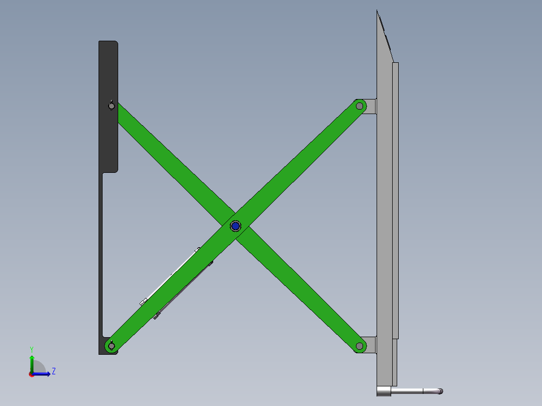 Q333-汽车检修升降台的设计【三维SolidWorks】左视图