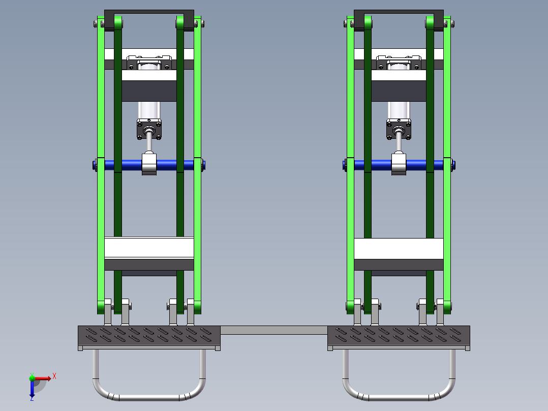 Q333-汽车检修升降台的设计【三维SolidWorks】俯视图
