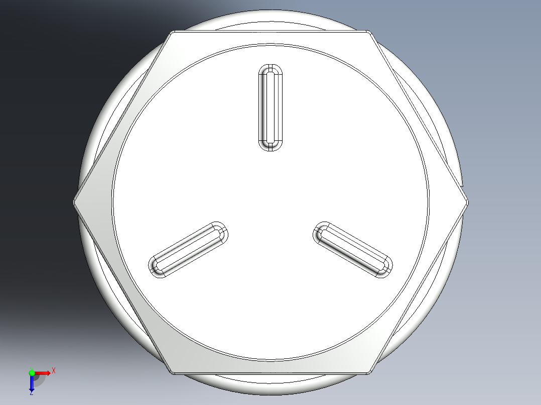 紧固件-0.2500 Hex Bolt-02俯视图