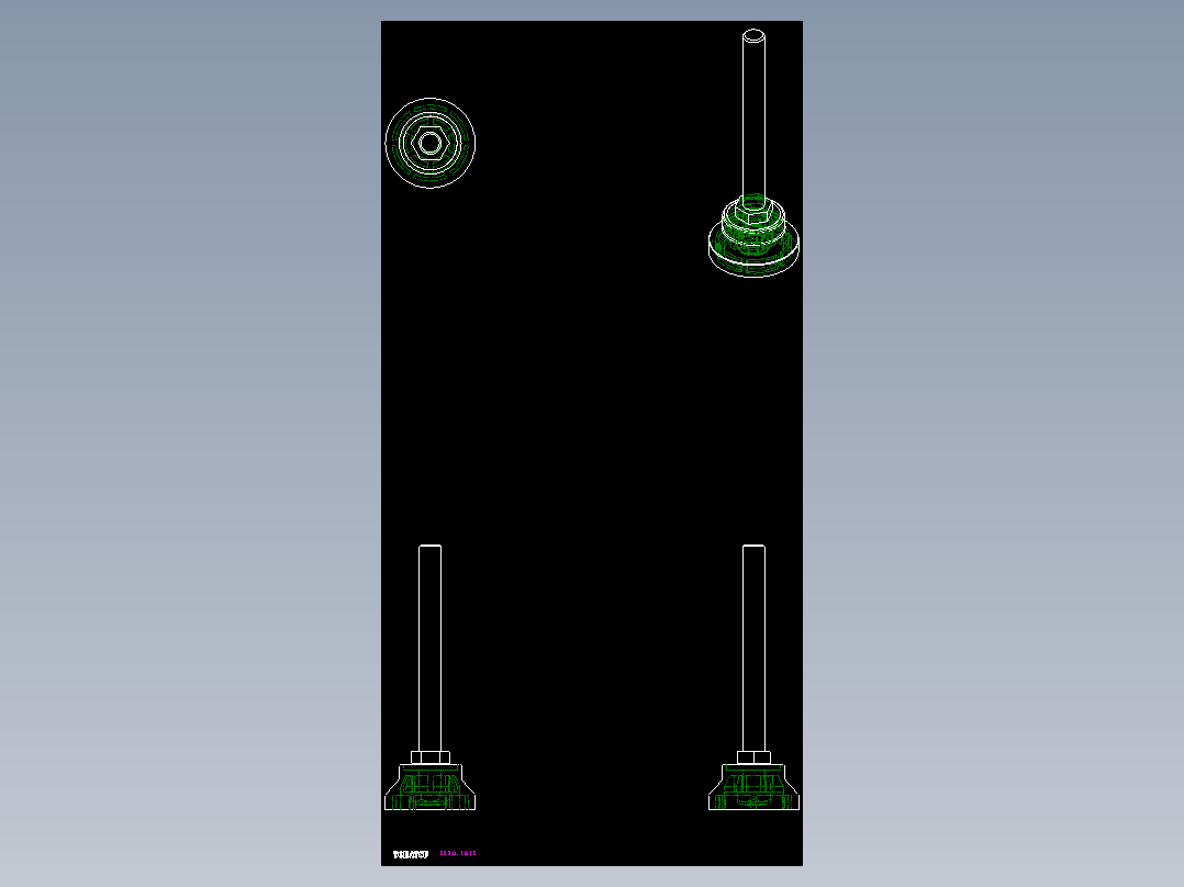 工程塑膠固定腳座5530,5531-2D多系列多零件图纸模型