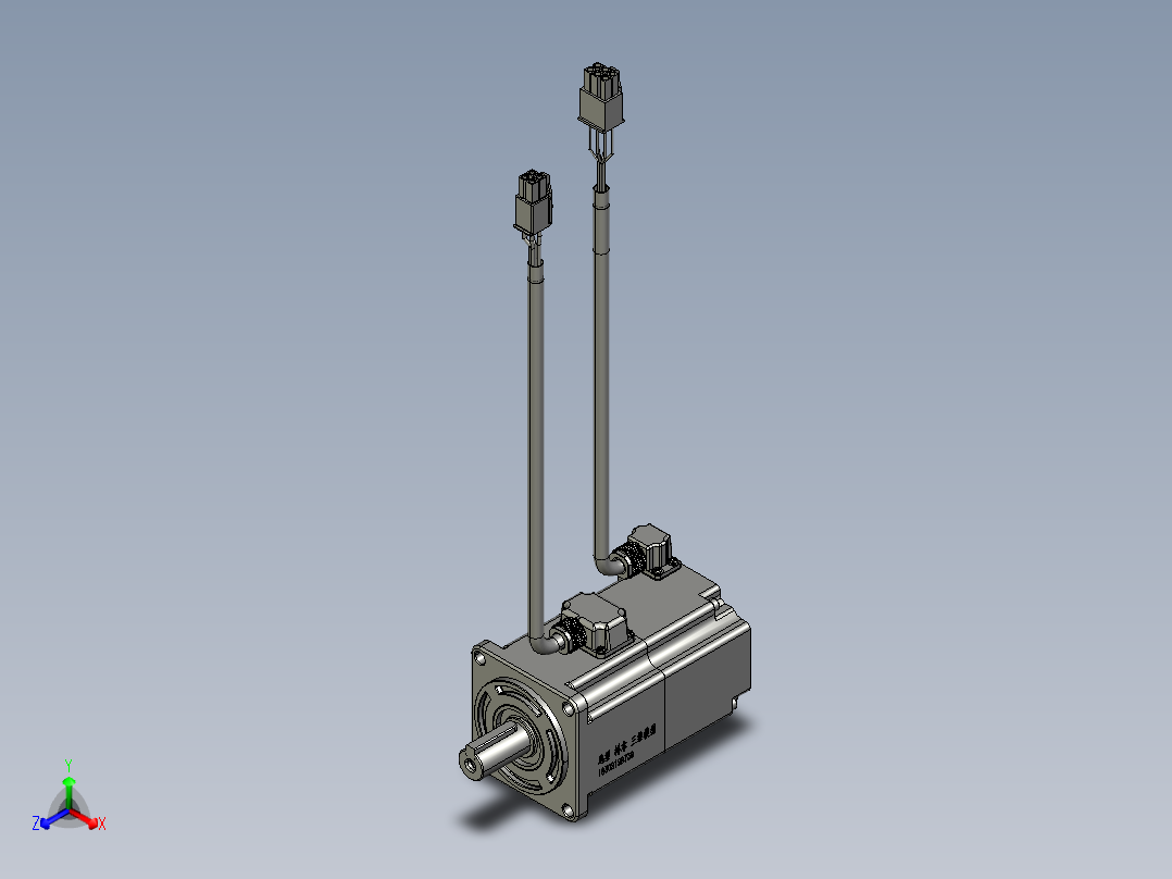 禾川200W无刹车正等轴测图