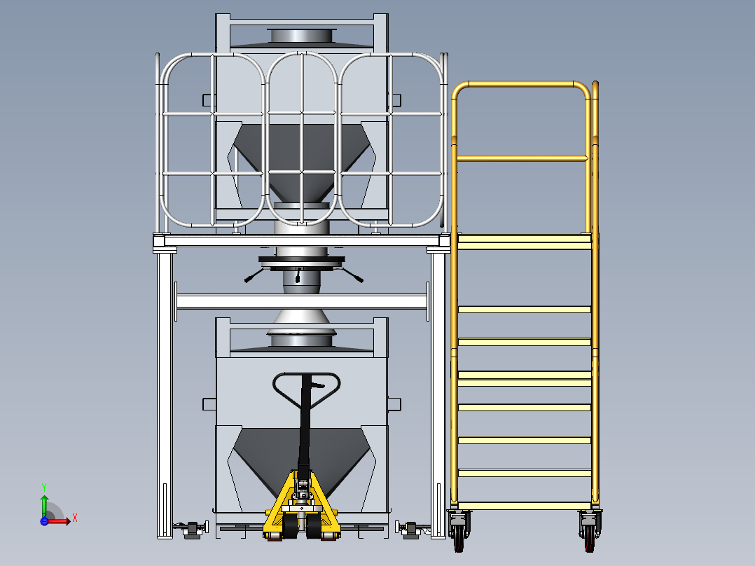 物料混合操作平台sw20可编辑前视图