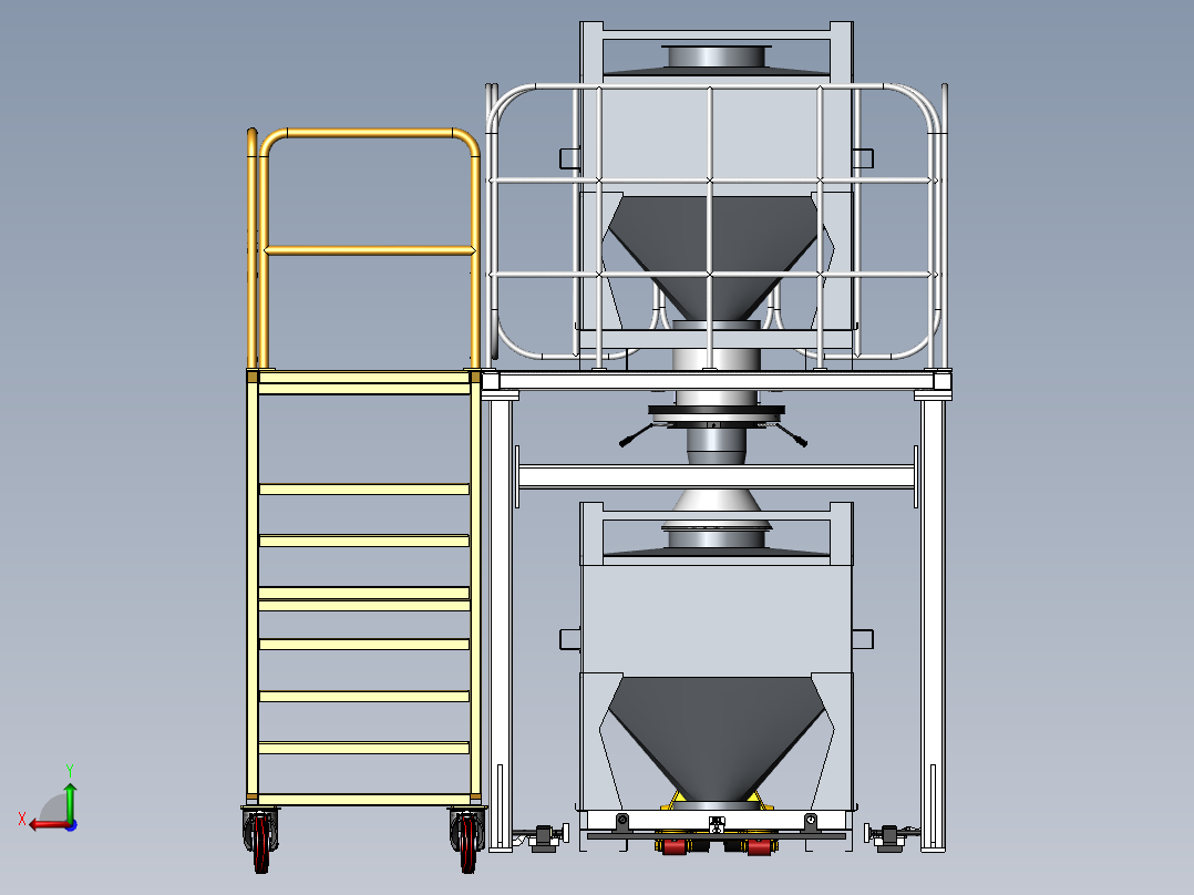 物料混合操作平台sw20可编辑后视图