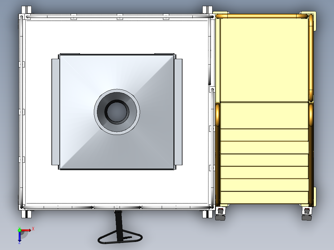 物料混合操作平台sw20可编辑俯视图