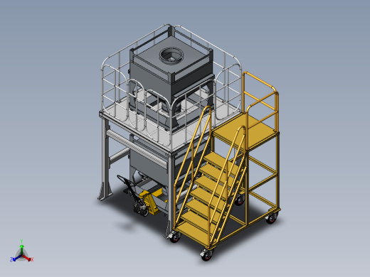 物料混合操作平台sw20可编辑正等轴测缩略图