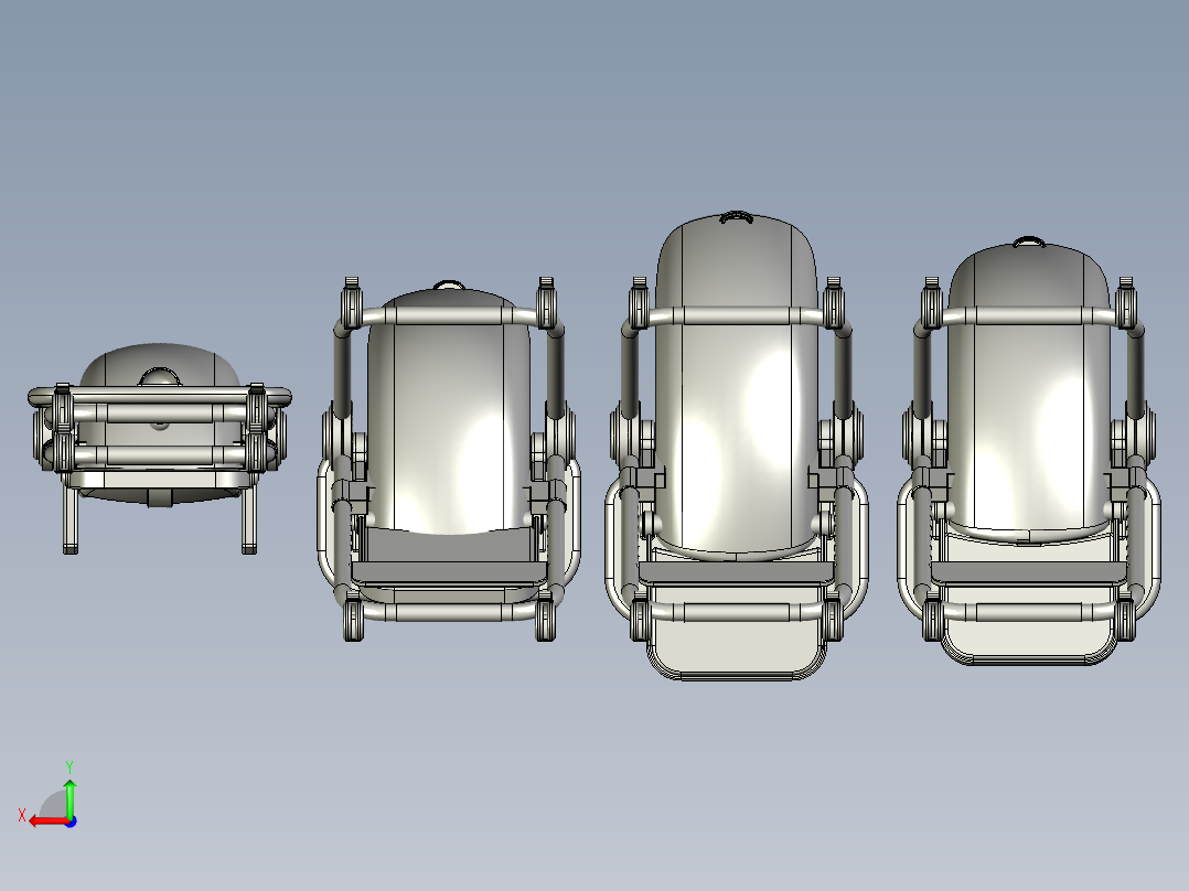 儿童座椅躺椅后视图