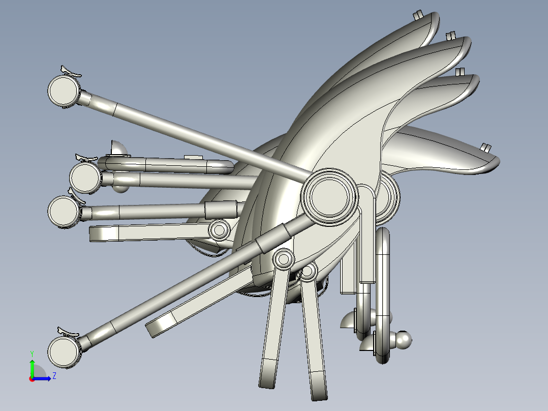 儿童座椅躺椅左视图