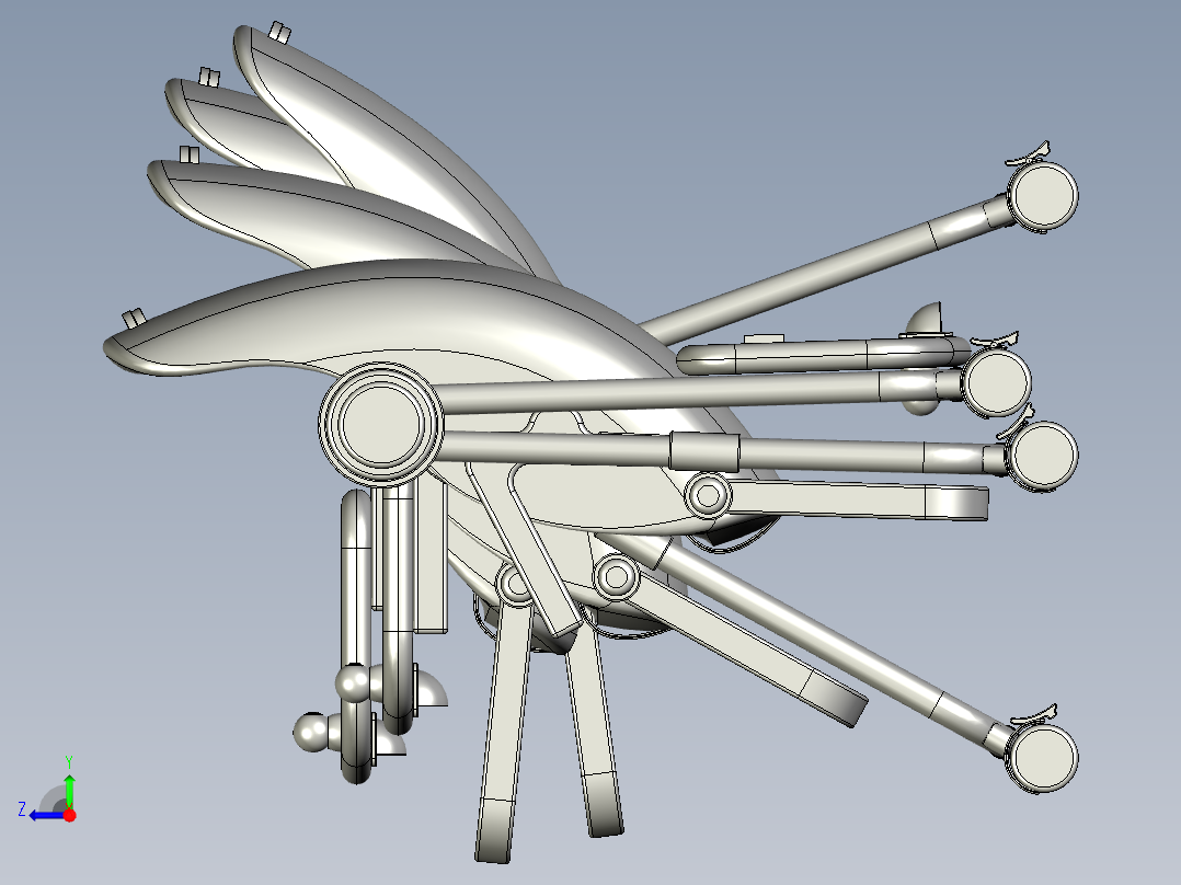 儿童座椅躺椅右视图