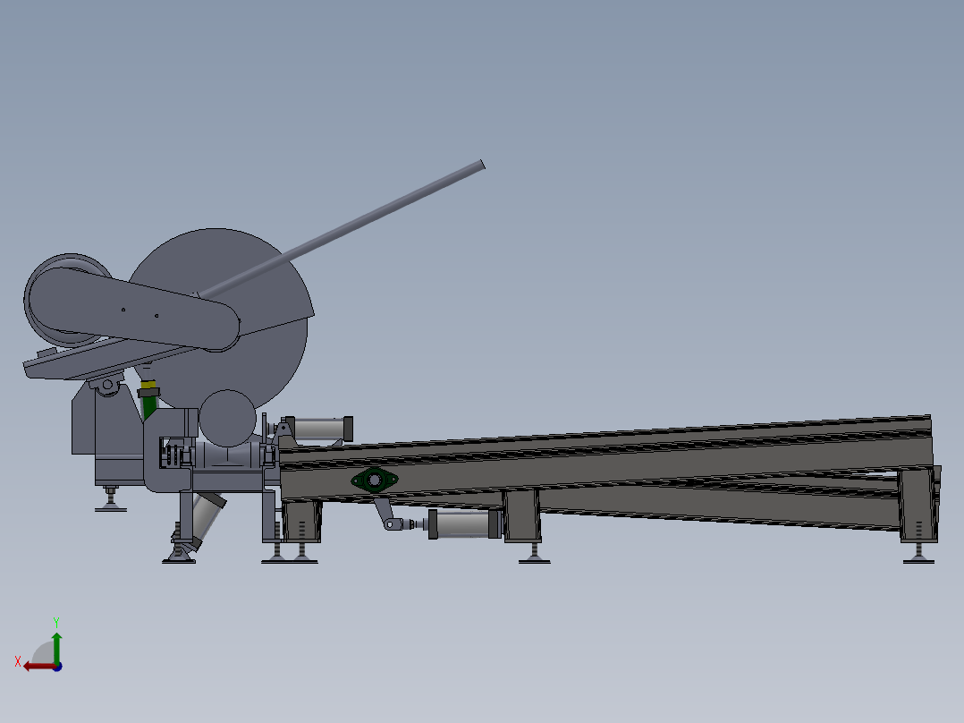 28寸自动铝棒锯后视图