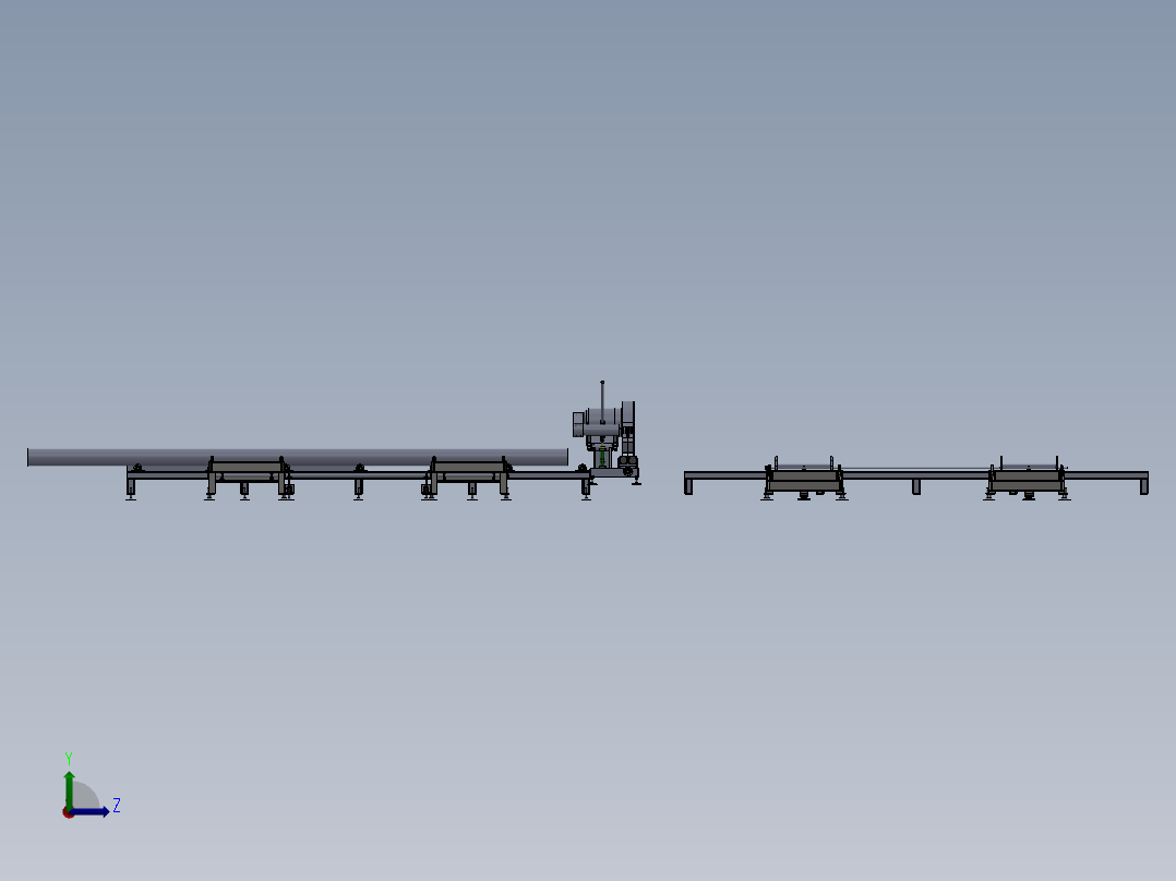 28寸自动铝棒锯左视图