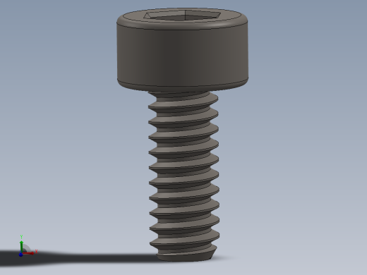 Screw_DIN_912_M1.6x4F_A2.SLDPRT公制内六角螺钉