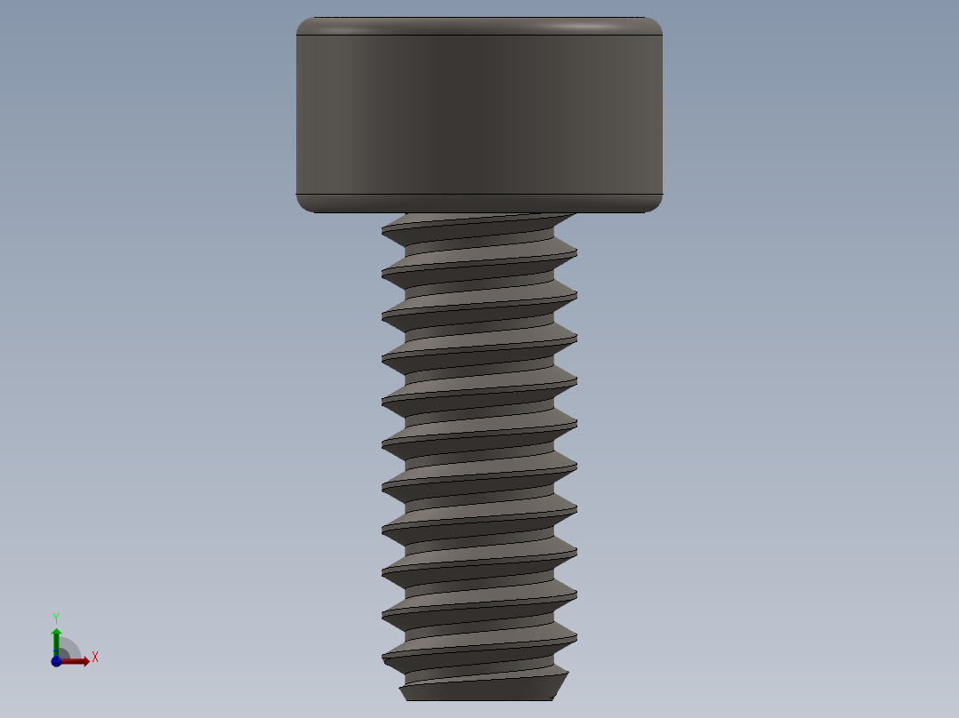 Screw_DIN_912_M1.6x4F_A2.SLDPRT公制内六角螺钉前视图