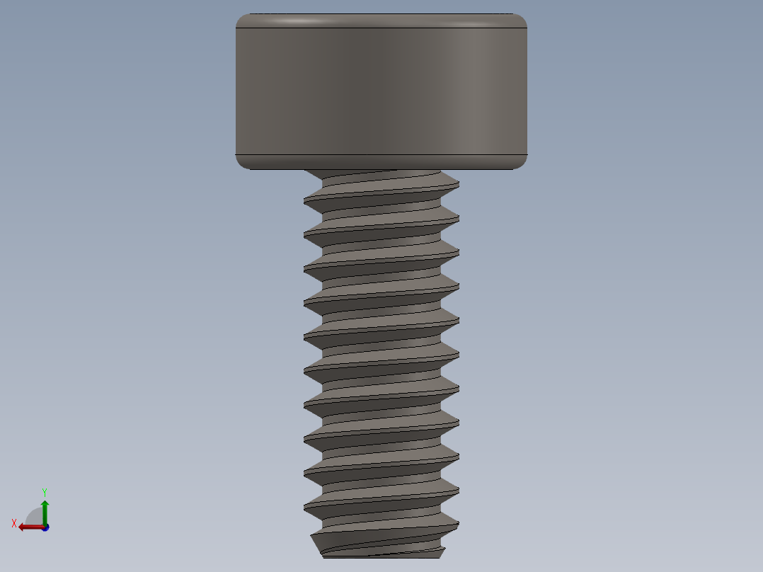Screw_DIN_912_M1.6x4F_A2.SLDPRT公制内六角螺钉后视图