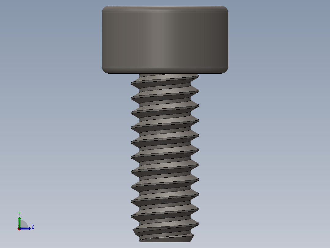 Screw_DIN_912_M1.6x4F_A2.SLDPRT公制内六角螺钉左视图